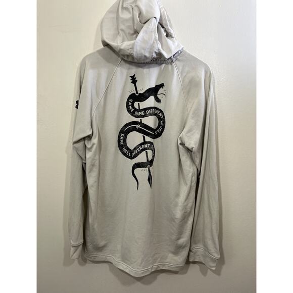 Under Armour Project Rock Hoodie L Bull Snake Street Skater Terry Gym Workout - Picture 5 of 16